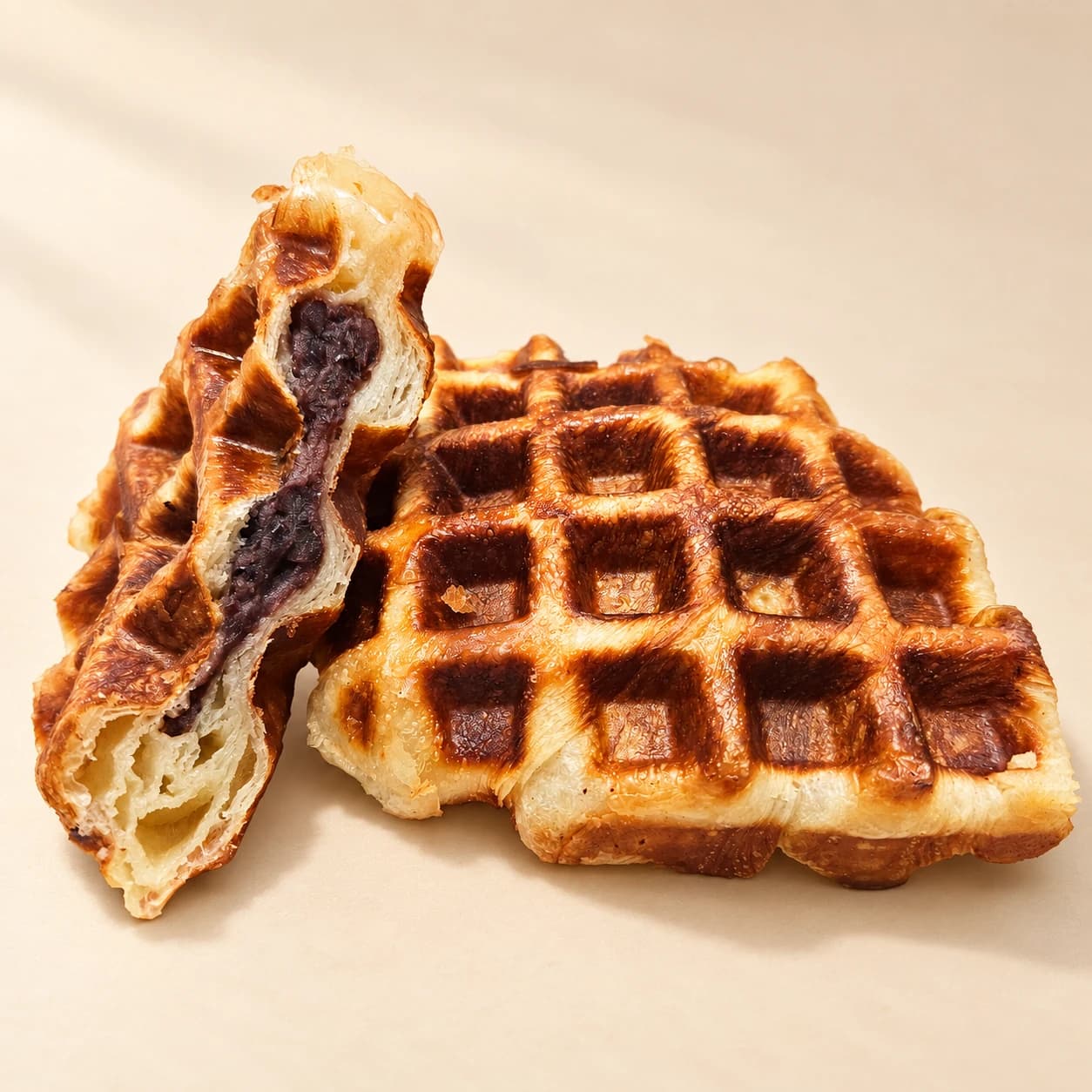 Red bean Croffle 팥 크로플, image 1