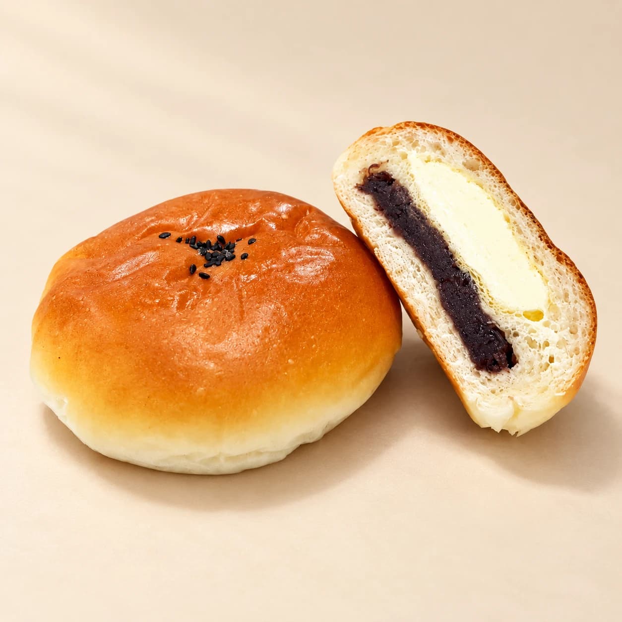 Cream Red Bean Bun 버터크림 단팥빵, image 1